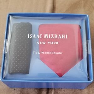 ISSAC MIZRAHI New York TIE AND POCKET SQUARE